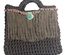 Small brown bag for woman, crochet purse for her, bohemian style