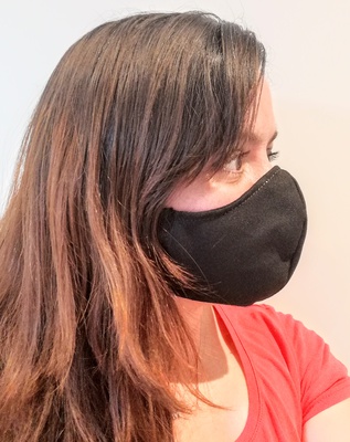 Face mask black and washable