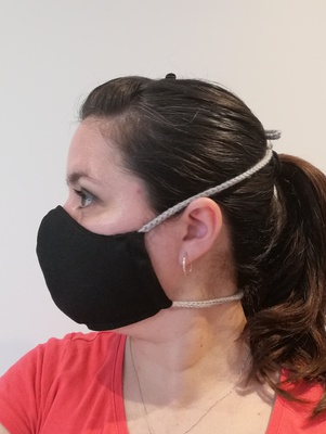 Face mask black and washable