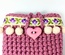 Purple phone case cocheted for woman, Boho style decoration