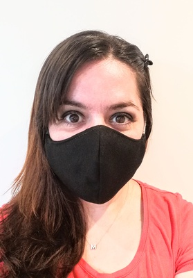Face mask black and washable