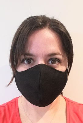 Face mask black and washable