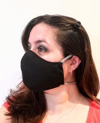 Face mask black and washable