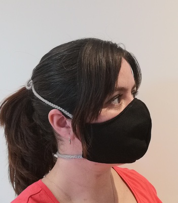 Face mask black and washable