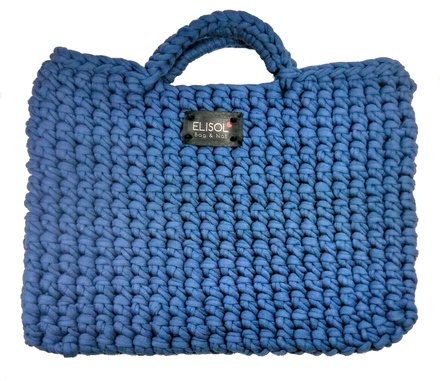 Blue bag for woman, vegan blue purse for her, small bag for everyday, fashion and boho style handbag