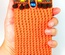 Orange cell phone cover Boho Style for woman