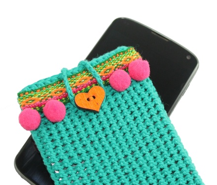 Cell phone case for Samsung Galaxy, Green boho style phone cover for woman